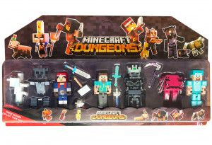 Набор 6 фигурок и аксессуаров Майнкрафт Данженс в блистерной упаковке №3