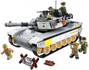 Конструктор Combat Zones «Большой танк с роботом-сапёром» Qman