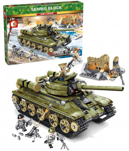 Конструктор Sembo Block «Советский танк Т-34»