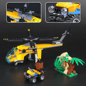 Конструктор Сити Cities «Грузовой вертолет исследователей джунглей»