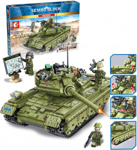 Конструктор Sembo Block «Боевой танк Type-59 (на основе советского танка Т-54)»