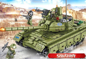 Конструктор Sembo Block «Боевой танк Type-59 (на основе советского танка Т-54)»