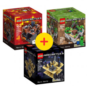 Конструктор Майнкрафт 3 в 1 «Микромир#2»: набор из трёх конструкторов