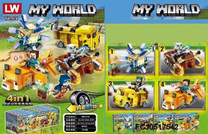 Конструктор Майнкрафт В Тайге 4 в 1