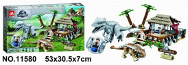 Конструктор Dinosaur World Динозавры Мир Юрского периода Индоминус-рекс против анкилозавра