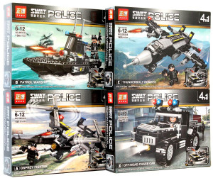 Набор 4 мини-конструкторв Swat Police ZB5525