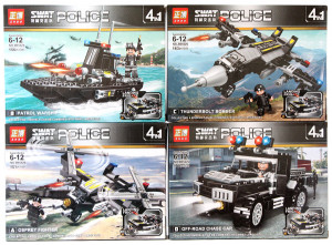Набор 4 мини-конструкторв Swat Police ZB5525
