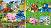 Конструктор Майнкрафт Фигурки животных 4 в 1