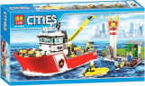 Конструктор City Пожарный катер 450 деталей, 10830