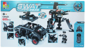 Конструктор Swat Corps Полиция «Хаммер-внедорожник и робот-защитник»