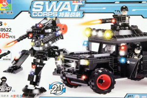 Конструктор Swat Corps Полиция «Хаммер-внедорожник и робот-защитник»