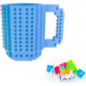 Кружка Build-on Brick Mug «Конструктор» с деталями, синяя