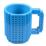 Кружка Build-on Brick Mug «Конструктор» с деталями, синяя