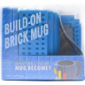 Кружка Build-on Brick Mug «Конструктор» с деталями, синяя