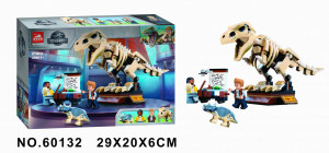 Конструктор BELA 60132 Динозавры Скелет тираннозавра на выставке 210 дет