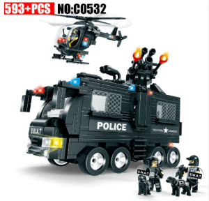 Конструктор Swat Corps Полиция «Команда быстрого реагирования: фургон и вертолёт»