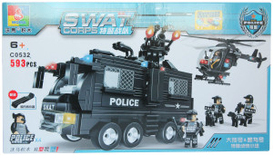 Конструктор Swat Corps Полиция «Команда быстрого реагирования: фургон и вертолёт»