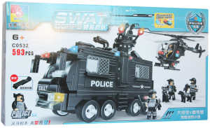 Конструктор Swat Corps Полиция «Команда быстрого реагирования: фургон и вертолёт»