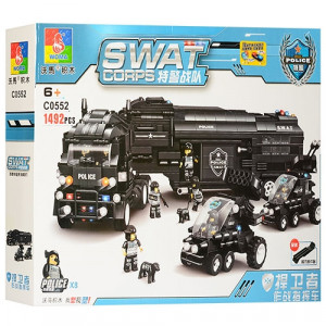 Конструктор Swat Corp Полиция «Грузовик спецназа и турбомобили»