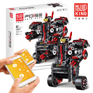 Конструктор радиоуправляемый «Красный-чёрный робот» MOULD KING