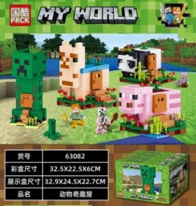 Конструктор PRCK Майнкрафт Фермерские дома 4 шт в упаковке