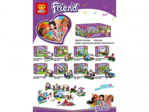 Набор 8 мини-конструкторов Френдс Friends «Уличные торговцы»