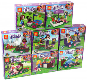 Набор 8 мини-конструкторов Френдс Friends «Уличные торговцы»