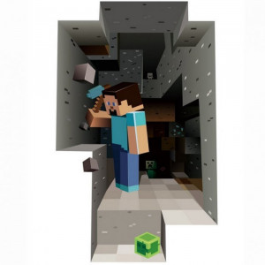 Постер №6 Майнкрафт «Стив в пещере»