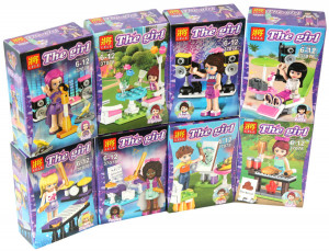 Набор 8 мини-конструкторов The Girl «Звезды поп-музыки» 8 в 1