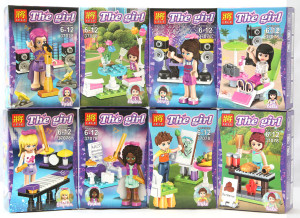 Набор 8 мини-конструкторов The Girl «Звезды поп-музыки» 8 в 1