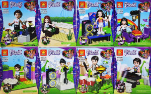 Набор 8 мини-конструкторов Френдс Friends ZB9983