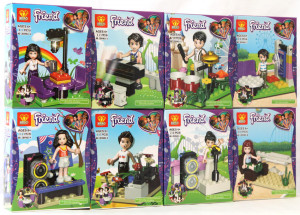 Набор 8 мини-конструкторов Френдс Friends ZB9983