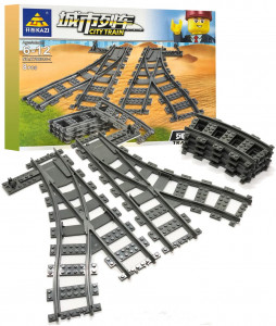 Конструктор «Набор Рельсов: железнодорожные стрелки + радиальные пути»