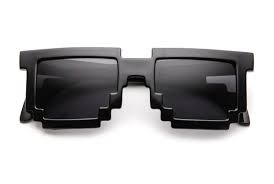 Пиксельные очки Minecraft (черные) 14 см