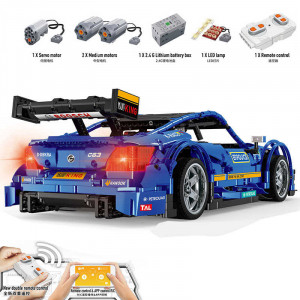 Конструктор Mould King  «Гоночный автомобиль AMG C63: синий» на радиоуправлении