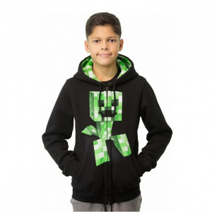 Толстовка детская Minecraft «Зеленый куб»
