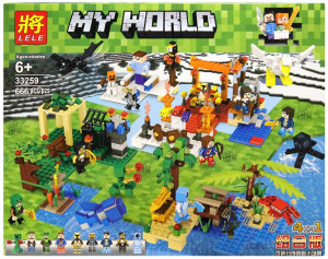 Конструктор Майнкрафт My World Minecraft «Лагерь на берегу озера» Lele 33259