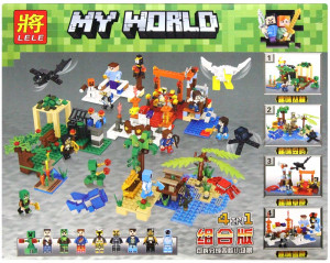 Конструктор Майнкрафт My World Minecraft «Лагерь на берегу озера» Lele 33259