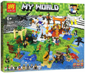 Конструктор Майнкрафт My World Minecraft «Лагерь на берегу озера» Lele 33259