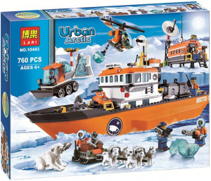 Конструктор Сити Urban 10443 Ледокол и полярная станция с транспортом