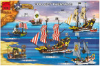 Конструктор Pirates «Пиратский корабль Золотой парус», 590 деталей Enlighten