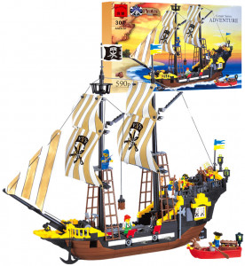 Конструктор Pirates «Пиратский корабль Золотой парус», 590 деталей Enlighten