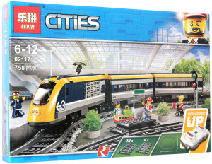 Электромеханический конструктор Cities «Пассажирский поезд», радиоуправляемый