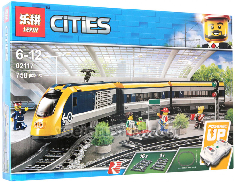 Электромеханический конструктор Cities «Пассажирский поезд», радиоуправляемый