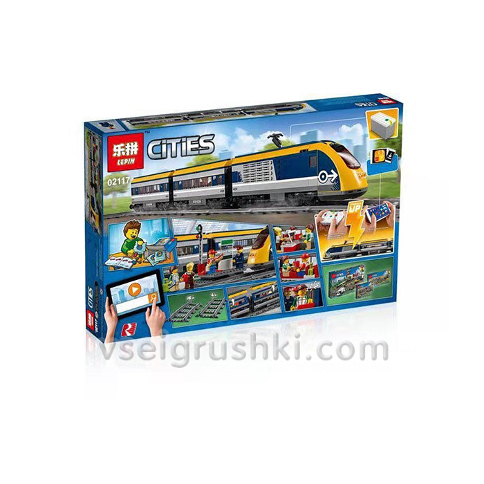 Электромеханический конструктор Cities «Пассажирский поезд», радиоуправляемый