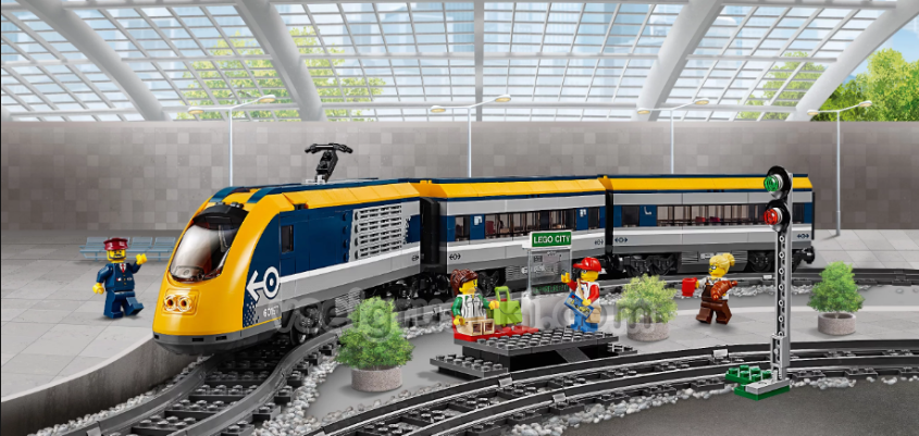 Электромеханический конструктор Cities «Пассажирский поезд», радиоуправляемый