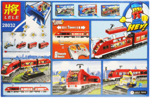 Электромеханический конструктор Cities «Пассажирский Красный поезд», радиоуправляемый