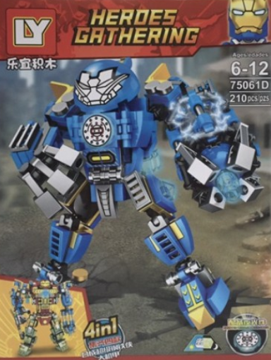 Набор 4 конструкторов Heroes Gathering «Роботы четырёх стихий» 75061