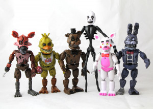 Набор 6 фигурок «5 ночей Фредди» со светом, 14—16 cм