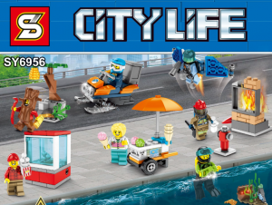 Набор 8 мини-конструкторов City Life SY6956